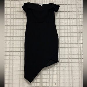 Black Sleeveless Asymmetrical Dress